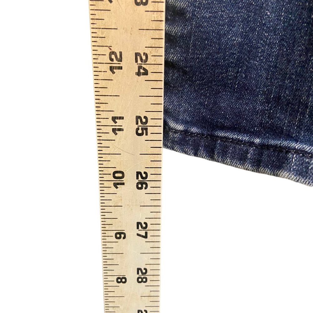 7 For All Mankind Jeans Women's 27 Blue‎ High Rise Flare Leg Ripped Distressed - Picture 9 of 9
